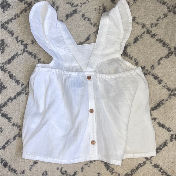 White Ruffled Tank - Picture 2 of 3